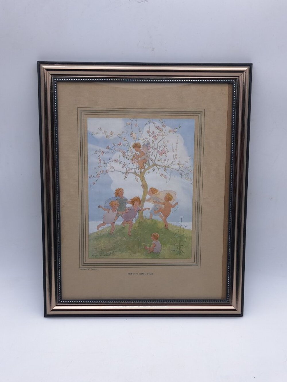 Vintage Margaret Tarrant Framed Print Pretty Ring Time